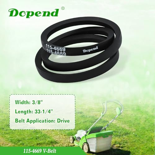 115-4669 V-Belt 3/8’’ x 33-1/4’’ for Toro 22 inch Recycler Lawn Mower Belt 20332, 20333, 20334, 20337, 20353, 20372, 20374, Replaces 115-4669 Toro Belt 115-4669-SL - size: 115-4669