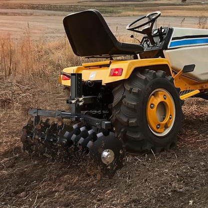 Suitable for 32" Heavy-Duty Disc Plow Harrow for ATV/UTV | Universal 2" Receiver Mount | Adjustable Height, Durable Pull Behind Design for Efficient Tilling and Farming