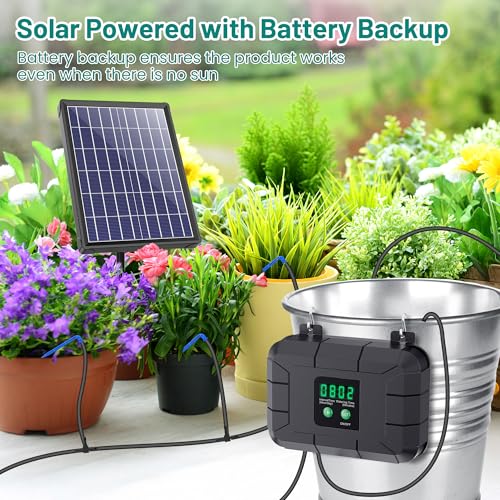 Biling 8W Solar Irrigation System with Battery for Garden - size: 8W