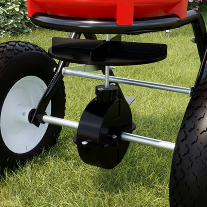 MOUMON 50LBS Push Broadcast Fertilizer Spreader, Walk-Behind Garden Seeder