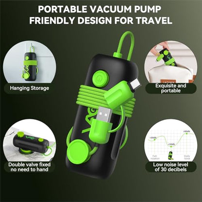 Vacuum Bags for Travel - USB Electric Pump, 6 Pack Carry-on Size Vacuum Seal Bags for Clothing - Space Saver Vacuum Storage Bags for Luggage, Travel Essentials. - style: 6 bags + USB pump