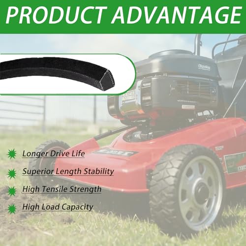 754-0461 Drive Belt 1/2" x 78" Mower Replacement - size: 78"L x 0.5"W