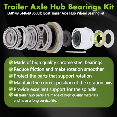 Jeemiter L44649 L68149 Trailer Bearing Kit 4 Sets 3500LB #84 Spindle Dexter - size: L44649 4Sets