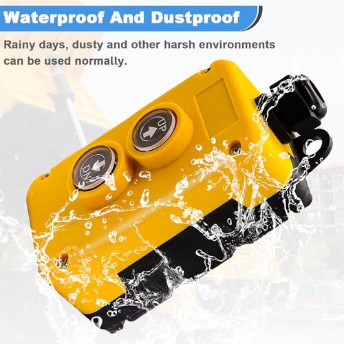 mxuteuk 4 Wire Dump Trailer Remote Control Switch 12V DC Up Down Push Button Switch for Double Acting Hydraulic Pump Lift Winch Dump Bed G018-4W - size: G018-4W