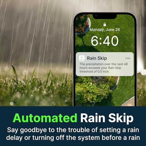 ImoLaza 8 Zone WiFi Smart Sprinkler Controller, ET Master Irrigation Timer - color: White-8 Zone