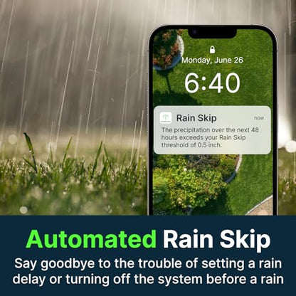ImoLaza 8 Zone WiFi Smart Sprinkler Controller, ET Master Irrigation Timer - color: White-8 Zone