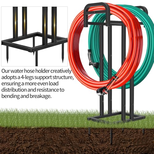 Heavy Duty Freestanding Garden Hose Holder, Double Side 150FT Capacity