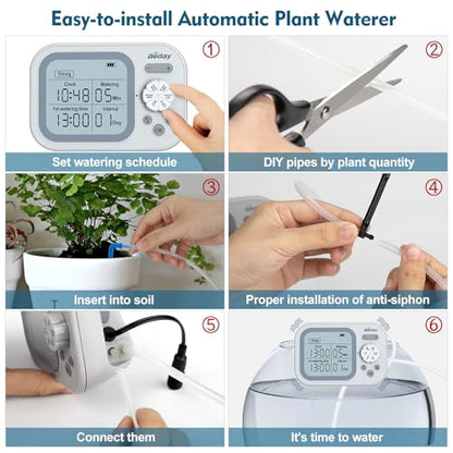 Automatic Plant Waterer Replacement Kit for 15 Potted Plants, Accessories Expansion Set for Auto Drip Irrigation Programmable Self Watering Timer Devices - color: Expansion Kit