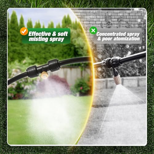 50FT Misters for Outside Patio, Garden Misting System for Cooling Outdoor - size: 50FT