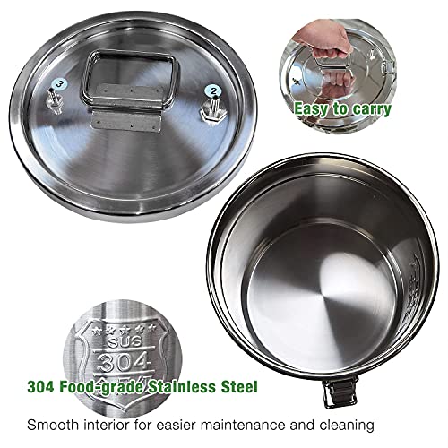 Milking Machine Accessory Stainless Steel Milk Bucket (6L) - size: 6L