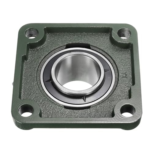 uxcell 2pcs UCF210-32 Pillow Block Bearings 2 inch Bore Self Alignment, Solid Cast Iron Base Square Flange Mounted Chrome Steel Bearings - size: UCF210-32