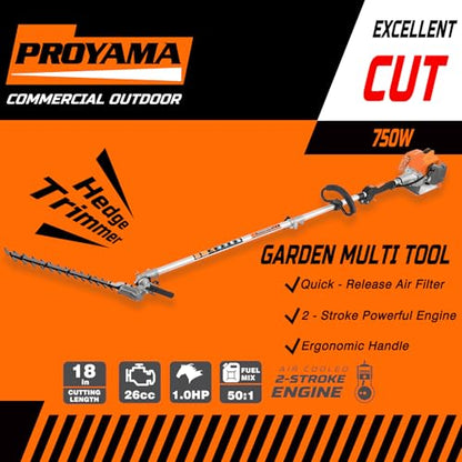 PROYAMA 26cc Gas Powered Hedge Trimmer, Weed Eater Wacker, String Trimmer