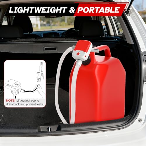 Bonviee Fuel Transfer Pump with Auto-Stop, 3.8 GPM, Battery or USB Powered