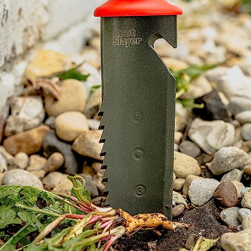 Root Slayer 16211 Heavy Duty Soil Knife, Red - style: Contemporary
