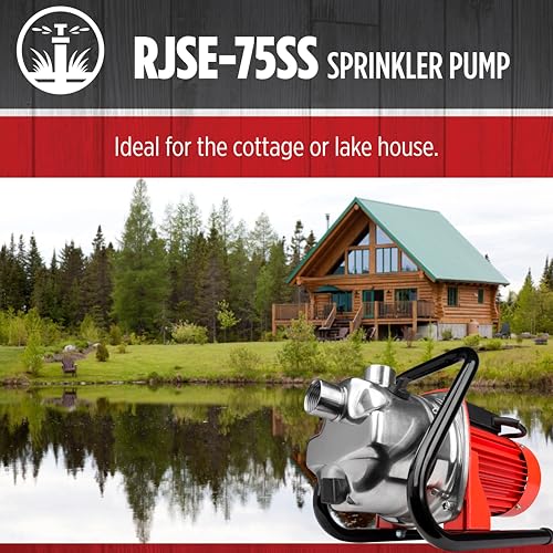 Red Lion RJSE-75SS, 3/4 HP, 11 GPM Stainless Steel Sprinkler Utility Pump