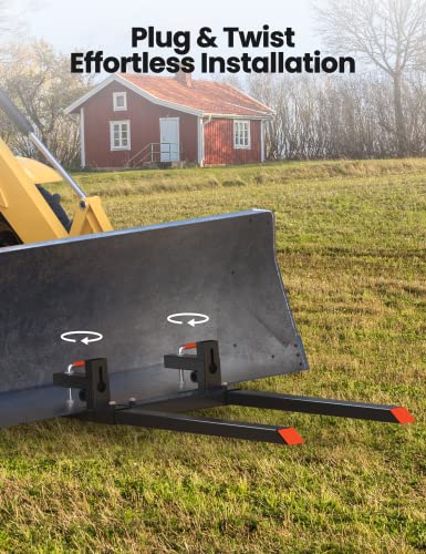 Clamp On Pallet Forks for Tractor Bucket Loader, 60-inch - size: 60 in-2000 LBS