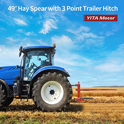 YITAMOTOR 3 Point Quick Attach Hitch with 2" Receiver for CAT 1 Tractors