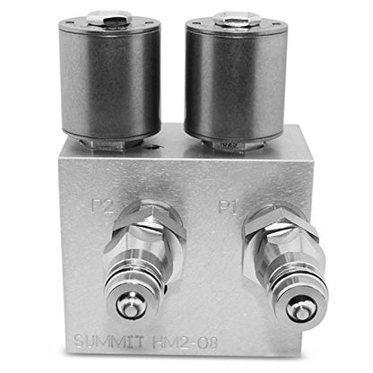 Summit Hydraulics Hydraulic Multiplier, SCV Splitter/Diverter Manifold Valve Kit with Couplers and Switch Box Control, Turn 1 Circuit into 2 Circuits!
