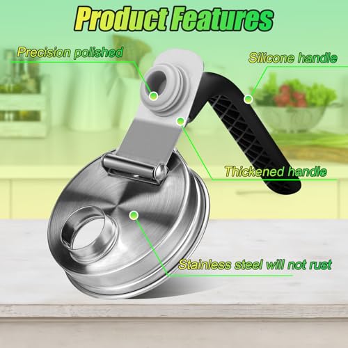 Mason Jar Pour Spout Lid Stainless Steel with Handle, Regular Mouth Pour Spout Flip Cap Lids for Mason Jars, Anticracking Leak Proof Seal Cover Airtight for Drinking Salad Dressing Food Storing(4PCS) - style: Regular Mouth Stainless Steel Lid with Handle