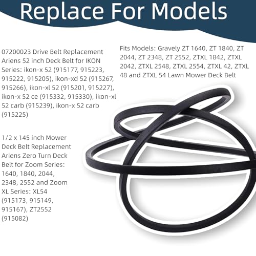 Lawn Mower Tractor Deck Belt Replacement for Ariens, Gravely Belt 07200023 - size: 4L1450(07200023)