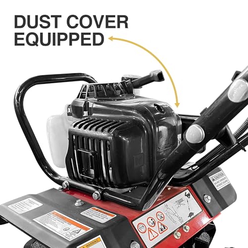GardenTrax Upgraded Tiller 40cc 4-Cycle Multi-Function Mini Cultivator w/6 Durable Steel Tines