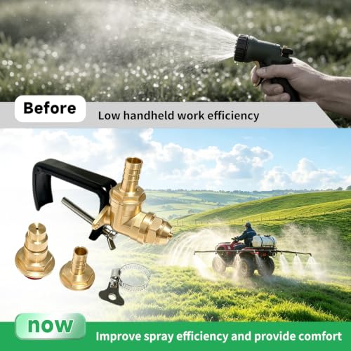 Upgrade Boomless Sprayer Nozzle ATV Compatible with Lawn, Farm and Garden