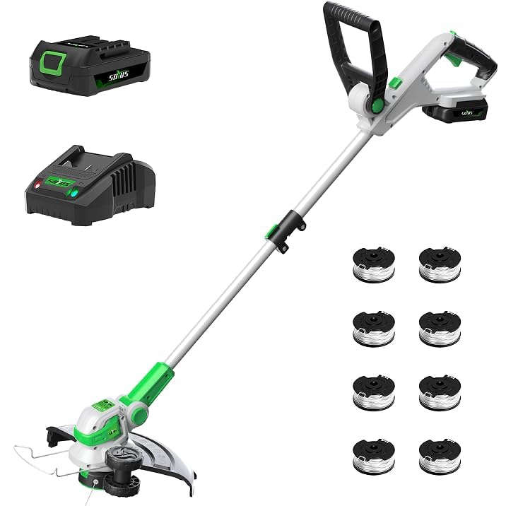 SOYUS 2-in-1 12" Cordless String Trimmer Weed Wacker 2.0Ah Battery&Charger