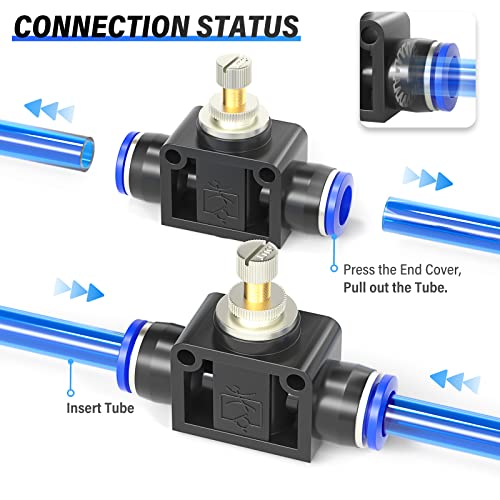 TAILONZ 6mm SCF-6 Flow Control Valve 1pcs - size: 6mm/Blue/1PCS
