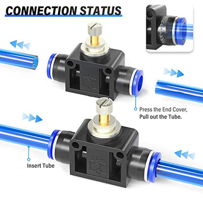 TAILONZ 6mm SCF-6 Flow Control Valve 1pcs - size: 6mm/Blue/1PCS