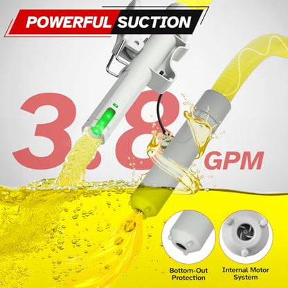 Bonviee Fuel Transfer Pump with Auto-Stop, 3.8 GPM, Battery or USB Powered