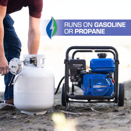 DuroMax XP652WX 212cc 158-Gpm 2-Inch Dual-Fuel Portable Semi-Trash Water Pump - style: 158-GPM 2-Inch Dual Fuel Pump