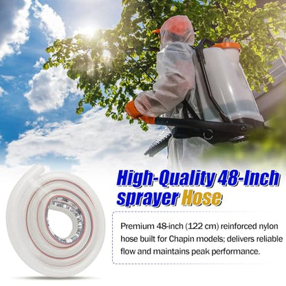 48" Reinforced Nylon Sprayer Hose Kit 6-8105 for Chapin Backpack Sprayers, Installation Instructions Included