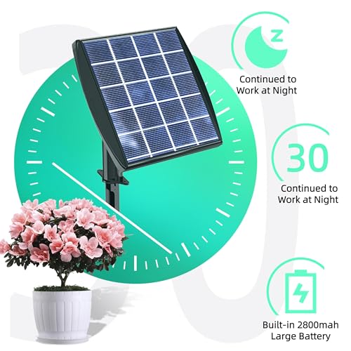 Solar Powered Drip Irrigation System, OHYEAHSPIN Solar Automatic Garden Watering Outdoor Greenhouse Accessories Supported 15 Pots Plants & 6 Timer Modes - size: Supports 10-15 Pots, 6Timing Modes