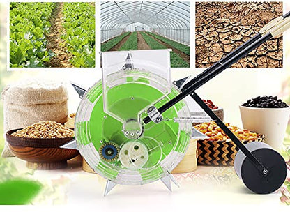 Gdrasuya10 Garden Spreaders,Multi-function Hand-Push Roller Seeder and Fertilizer Applicator,Peanut Corn Bean Planter Precision Garden Seed Planter Spreader