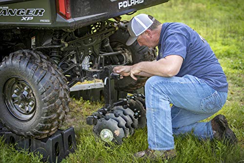 Big Buck 32" Pull Behind Disc Plow Harrow UTV Implement with 2" Receiver Mount, Cultivates 1 to 2 Acres - size: 32 Inches