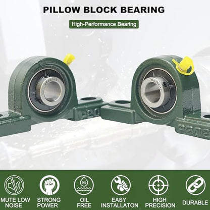 2 Pack UCP202-10 Pillow Block Bearing - 5/8" Mounted Pillow Block Bearings Solid Cast Iron Base - Self Alignment - style: UCP202-10