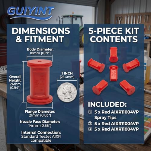 Tip AIXR11004VP Air Induction XR Flat Spray Tips 110° 5 PCS (Red)