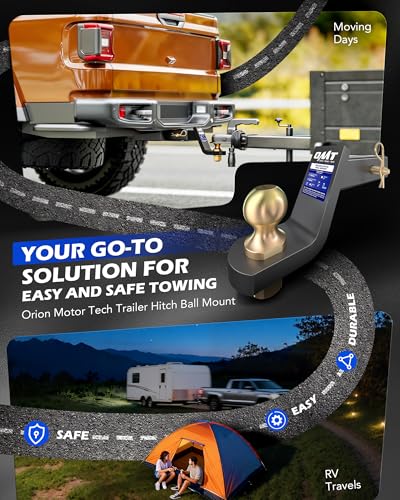 OMT Trailer Hitch Ball Mount, 2" Receiver, 4" Drop, 8000 lb Capacity - size: 2" Ball, style: 4" Drop & 2-3/4" Rise