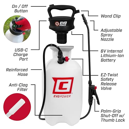 CHAPIN 28324 2-Gallon Battery Powered Sprayer for Lawn & Garden