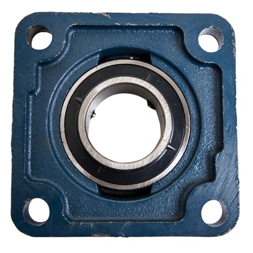 Jeremywell UCF201-8 Pillow Block Bearing (2 Pack), 1/2 inch Bore, 4-Bolt Flange Mounted, Solid Base, Self-Alignment, Square - size: UCF201-8