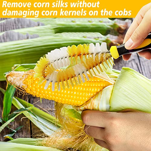 Corn Silk Brush Remover Corn Silk Remover Brush Silking Silker Remove Fruit and Vegetable Cleaning with Handle for Carrots, Potatoes
