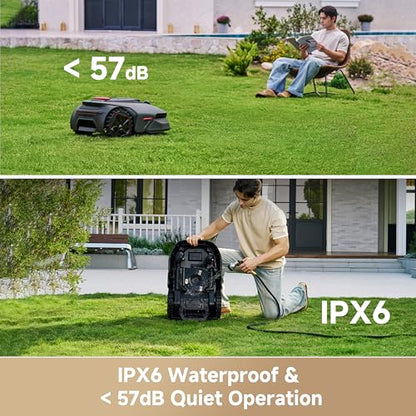 MOVA LiDAX Ultra 1000 Robot Lawn Mower Wire Free for 1/4 Acre, RTK-Free+360° 3D LiDAR+AI Vision Auto Mapping, Zero-Edge Cutting, Cutting Height 1.2"-3.9", 45% Slope, Up to 150 Managed Zones Dual Maps - color: Ultra 1000: Mows up to 0.25acre