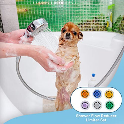 MAYYAYA 7-Pc Brass Shower Flow Saver Kit, 1/2G, 6 Color Options - color: Colours