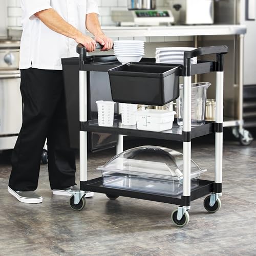 Winco 32" Black Heavy-Duty Utility Cart - size: 32" x 16", style: Utility