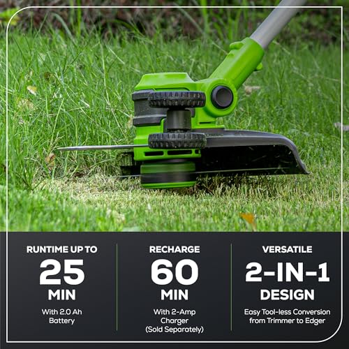 Greenworks 40V 13 in String Trimmer & 350 CFM Blower Combo, 2.0 Ah Battery - size: New Combo (Trimmer + Blower + Spools), style: String Trimmer