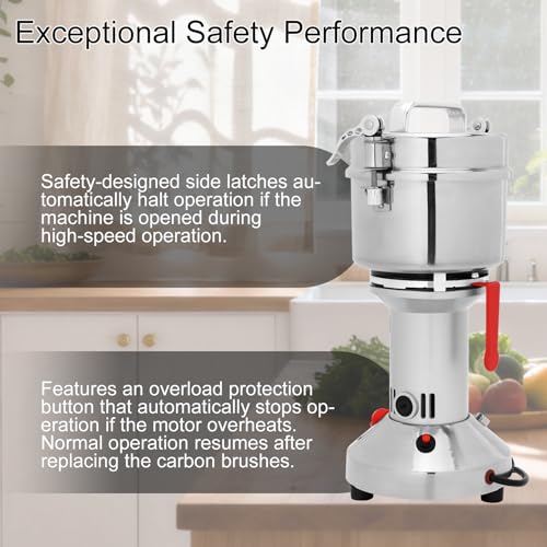 2000W Electric Grain Mill Grinder, 550g Flour Mill Grinder for Home - size: 550g