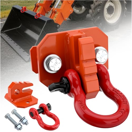 Tractor Bucket Grab Hook with 5/8" D-Ring Shackle 2 Pack