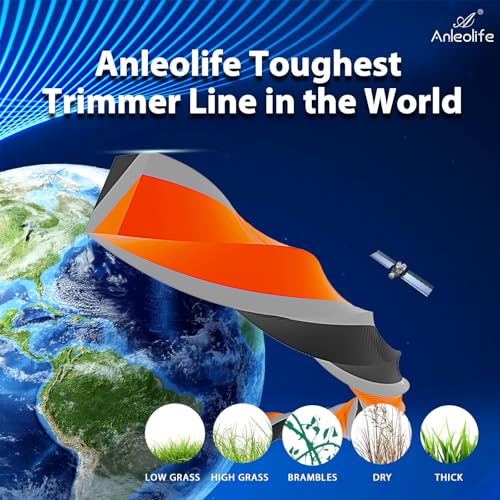 Anleolife .095" ZT3 Pro Heavy Duty Diamond Weed Eater String, 1122ft 3 lb - color: 3lb .095" (2.4mm)