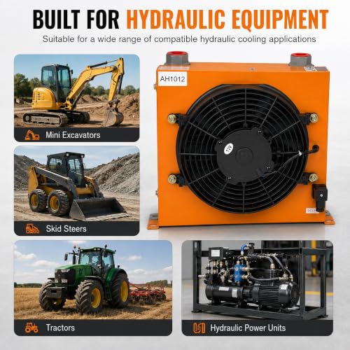 AH1012T-CA Hydraulic Air Oil Cooler 12V DC 100L/min 2MPa