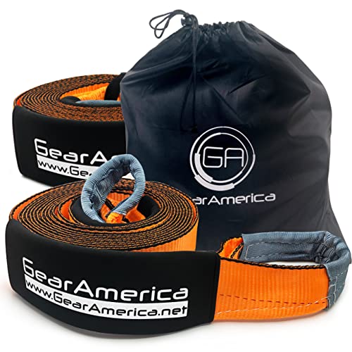 GearAmerica Heavy Duty Tow Strap 4 x 30 ft - 46,076 lbs Tree Saver, 2-Pack - color: 4"x30', size: 2 Pack